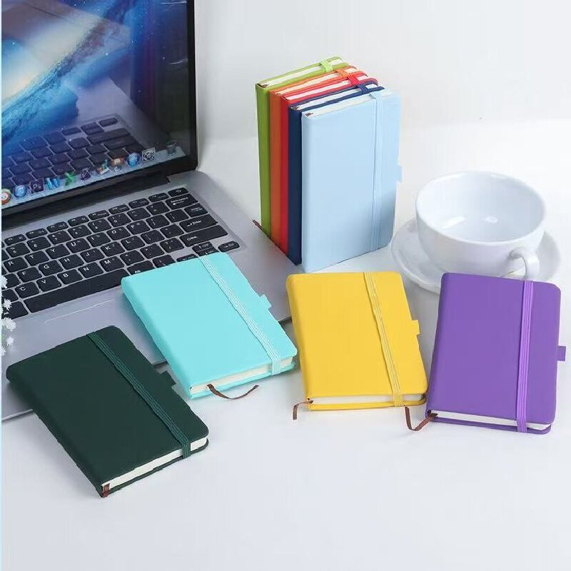 Xüsusi Logo A5 PU Dəri Elastik Band Biznes Notebook