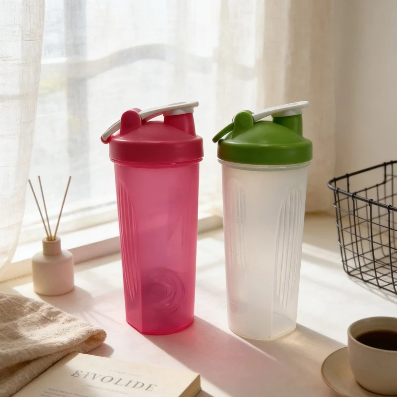 Anti Leak Fitness Plastic Protein Shaker Bottle